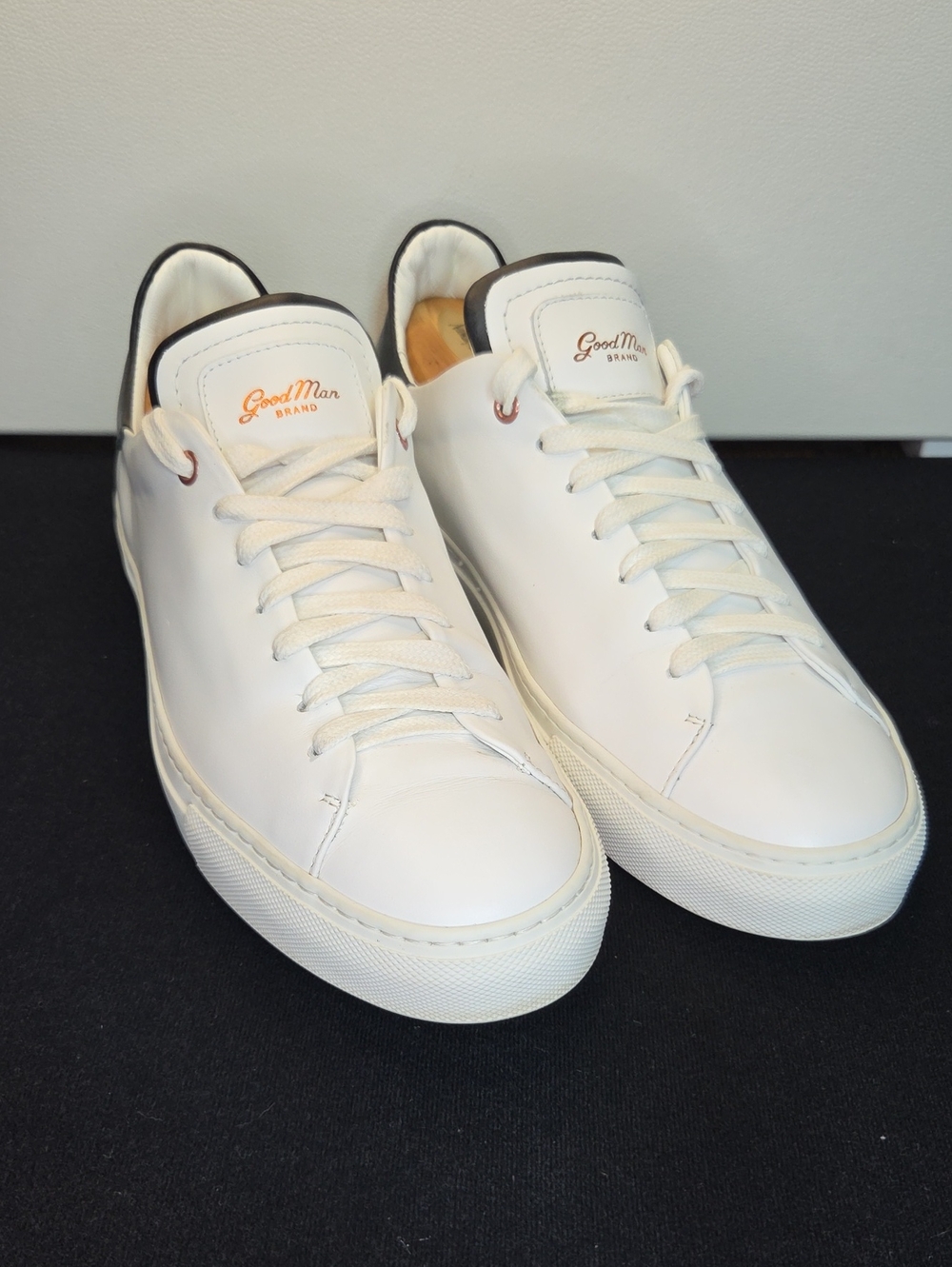 Good Man Brand White Leather Low-Top Sneakers Made In Italy